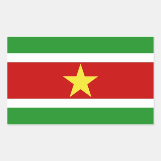 Suriname-Flag | Rechteckiger Aufkleber (Vorderseite)