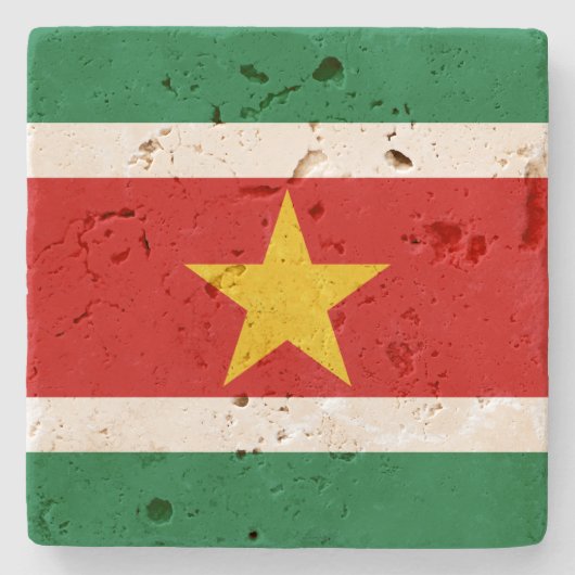 Suriname Flag Stone Untersetzer (Vorderseite)