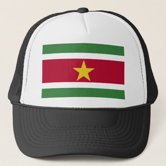 Suriname-Flag Truckerkappe (Vorderseite)