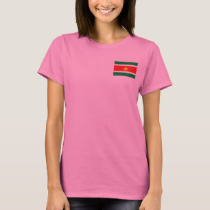 Suriname Flag und Map dk T - Shirt