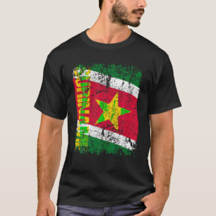 SURINAME-Flag Vintages gestörtes SURINAME T Shirt