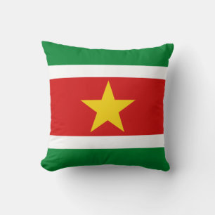 Suriname Flag x Flag Pillow Kissen