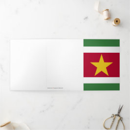 Suriname-Flagge Dreifach Gefaltete Karte