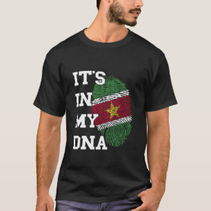 Suriname-Flagge Es ist in meinem DNA-Daumenabdruck T-Shirt