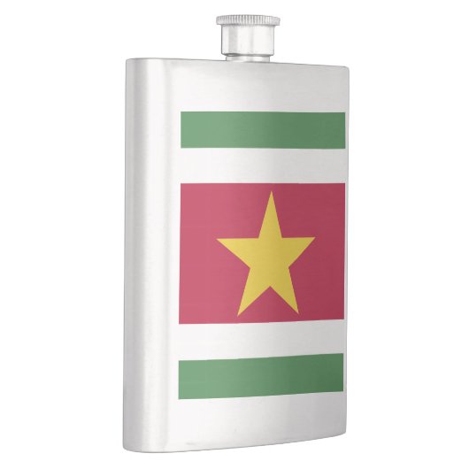 Suriname-Flagge Flachmann (Rechts)