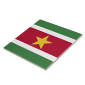 Suriname-Flagge Fliese (Seite)