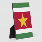 Suriname-Flagge Fotoplatte (Seite)