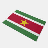Suriname-Flagge Fußmatte (Schrägansicht)