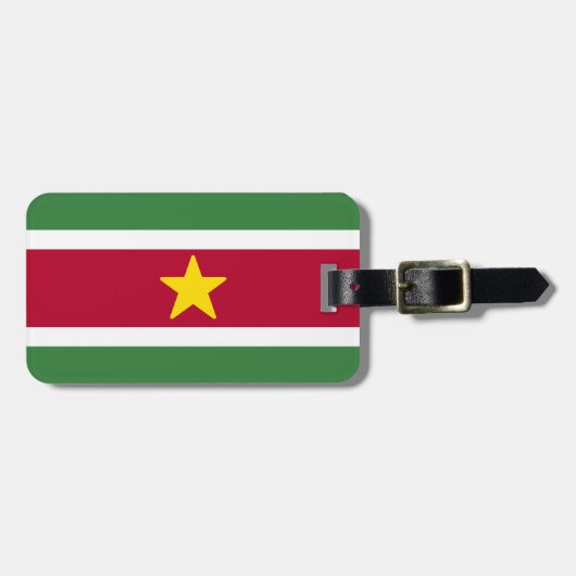Suriname-Flagge Gepäckanhänger (Vorderseite horizontal)