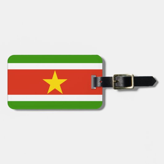Suriname-Flagge Gepäckanhänger (Vorderseite horizontal)
