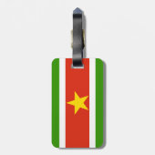 Suriname-Flagge Gepäckanhänger (Rückseite vertikal)
