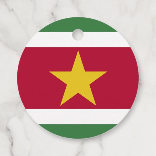 Suriname-Flagge Geschenkanhänger (Rückseite)
