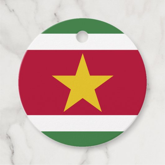 Suriname-Flagge Geschenkanhänger (Vorderseite)