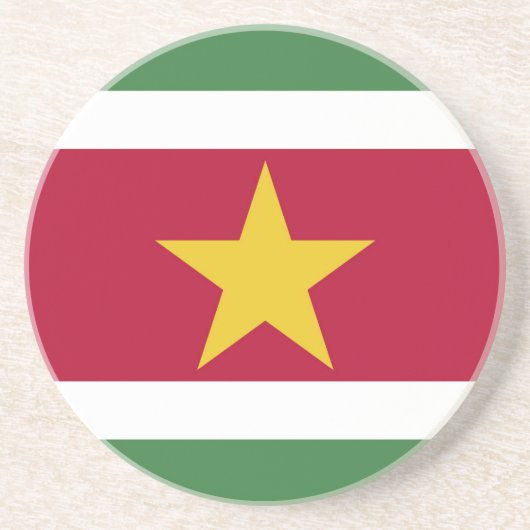 Suriname-Flagge Getränkeuntersetzer (Vorne)