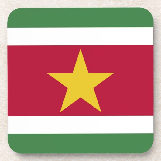 Suriname-Flagge Getränkeuntersetzer (Vorderseite)