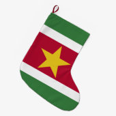 Suriname-Flagge Großer Weihnachtsstrumpf (Vorderansicht (hängend))