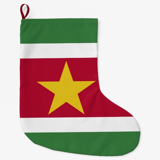 Suriname-Flagge Großer Weihnachtsstrumpf (Vorderseite)