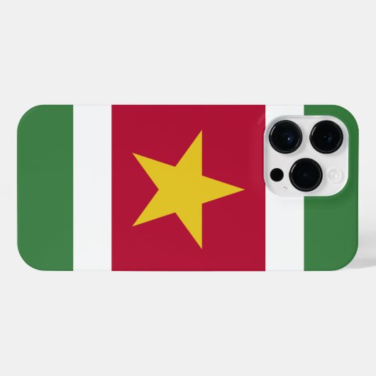 Suriname-Flagge iPhone Hülle (Rückseite (Horizontal))