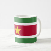 Suriname-Flagge Kaffeetasse (VorderseiteRechts)