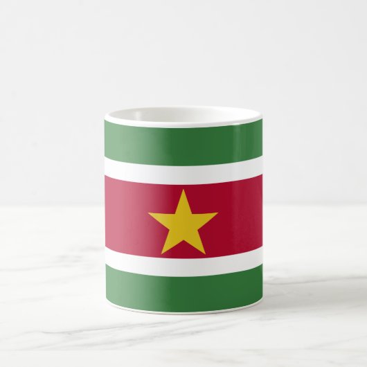 Suriname-Flagge Kaffeetasse (Mittel)