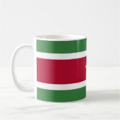 Suriname-Flagge Kaffeetasse (Links)