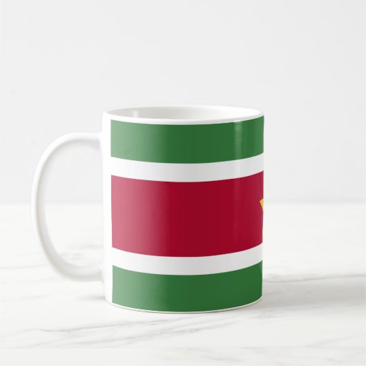 Suriname-Flagge Kaffeetasse (Links)