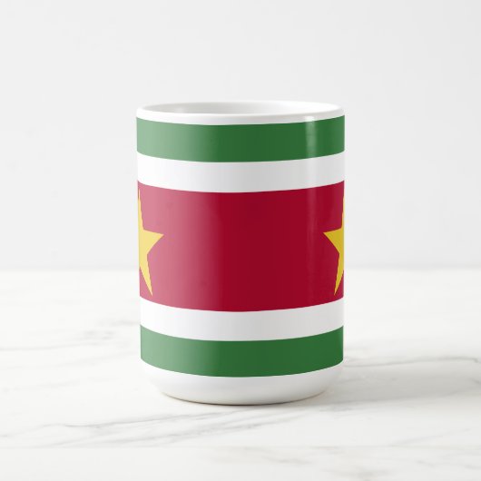 Suriname-Flagge Kaffeetasse (Mittel)