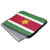 Suriname-Flagge Laptopschutzhülle (Vorne Knopf)