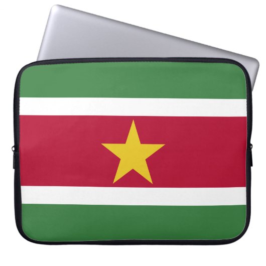 Suriname-Flagge Laptopschutzhülle (Vorderseite)
