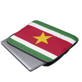 Suriname-Flagge Laptopschutzhülle (Vorne Knopf)