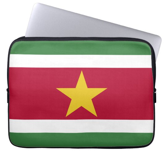 Suriname-Flagge Laptopschutzhülle (Vorderseite)