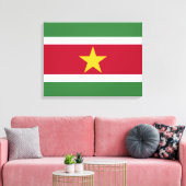 Suriname-Flagge Leinwanddruck (Insitu (Wohnzimmer))