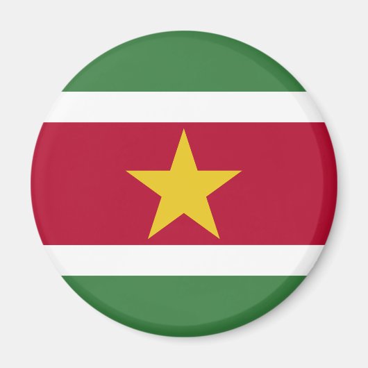 Suriname-Flagge Magnet (Vorne)