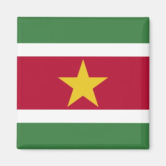 Suriname-Flagge Magnet (Vorne)