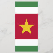 Suriname-Flagge Menükarte (Rückseite)
