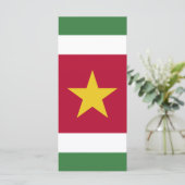 Suriname-Flagge Menükarte (Stehend Vorderseite)