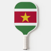 Suriname-Flagge Pickleball Schläger (Rückseite)