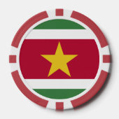 Suriname-Flagge Pokerchips (Vorderseite)