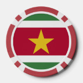 Suriname-Flagge Pokerchips (Rückseite)