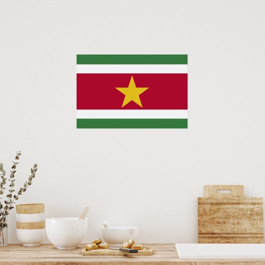 Suriname-Flagge Poster (Küche)