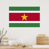 Suriname-Flagge Poster (Küche)