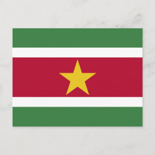 Suriname-Flagge Postkarte