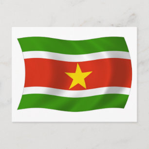 Suriname-Flagge Postkarte