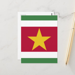 Suriname-Flagge Postkarte