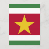 Suriname-Flagge Postkarte (Vorderseite)