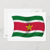 Suriname-Flagge Postkarte (Vorne/Hinten)