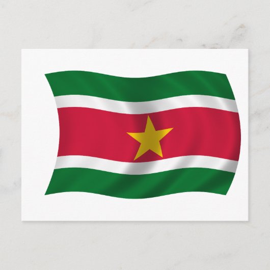 Suriname-Flagge Postkarte (Vorderseite)