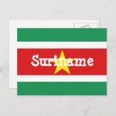 Suriname-Flagge Postkarte (Vorne/Hinten)