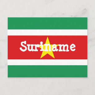 Suriname-Flagge Postkarte