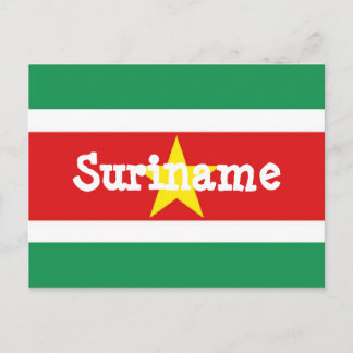 Suriname-Flagge Postkarte